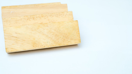 wooden block on white backgroundの写真素材