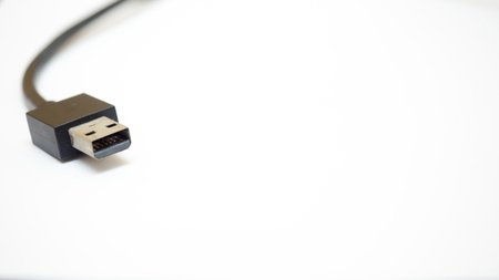 Pin to USB Cable white backgroundの写真素材