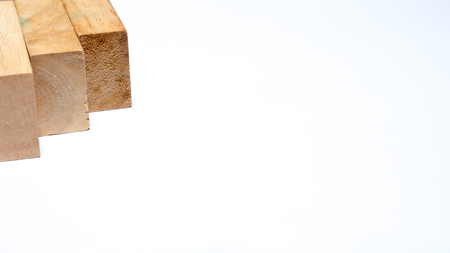 wooden block on white backgroundの写真素材