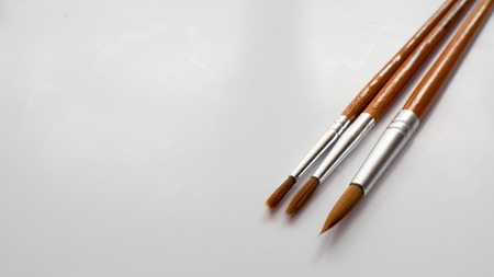 paintbrush on white backgroundの写真素材