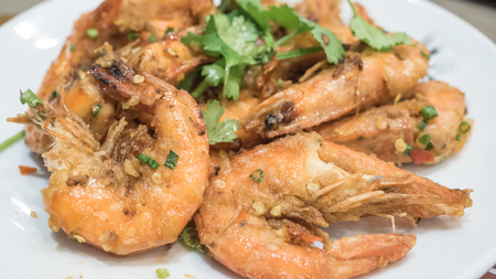 Stir Fried Shrimp with Saltの写真素材