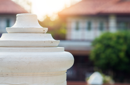 Spherical pillar white close upの写真素材