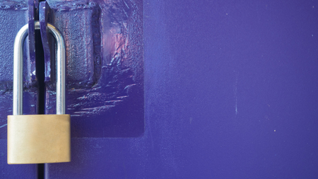 close up lock the doorの写真素材