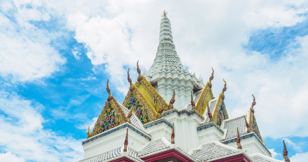 Shrine of the City Pillar,Bangkok and blue skyの写真素材