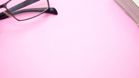glasses with book close up