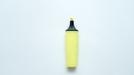 Pencil highlight on white backgroundの写真素材