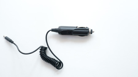 Mobile charger for car transportation on white background