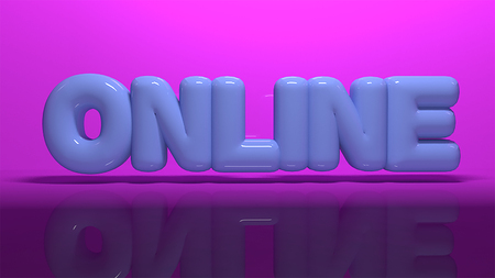 3d text render letter onlineの写真素材