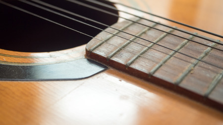 Songwriter guitar close upの写真素材