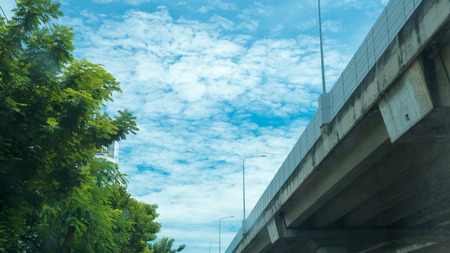 expressway and blue skyの写真素材