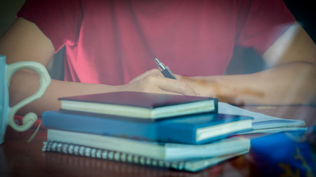 Young man sitting in a office working for success