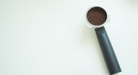 Coffee Scoop on white background copyspace