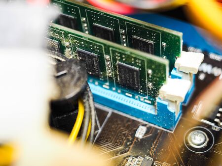 Installation of RAM on Computerの写真素材