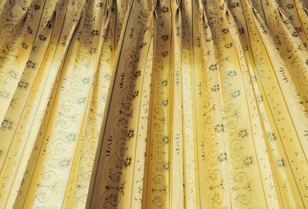 Curtains window decoration interior of room Low angle viewの写真素材