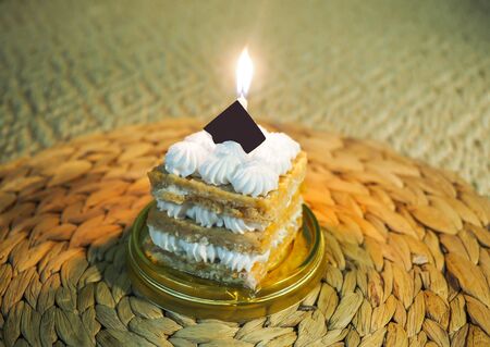 mini cake happy birthdayの写真素材