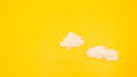 Simulation clouds on the yellow skyの写真素材