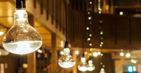 Light bulbs in restaurantsの写真素材