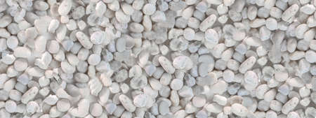 White stone gravel background texture.Banner for websideの写真素材