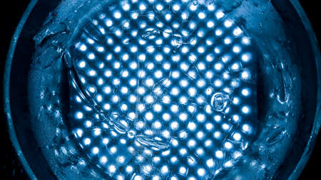 blue led under water top viewの写真素材