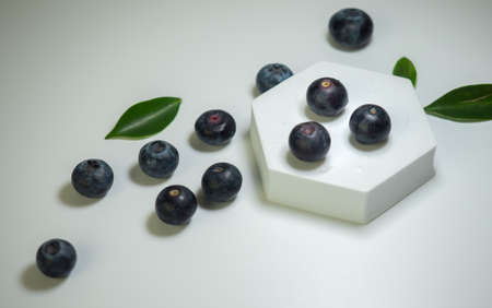 blueberry  on white backgroundの写真素材