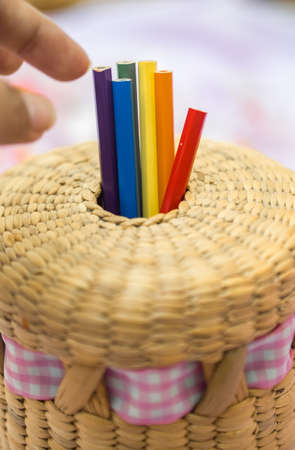 Lgbt pride and freedom, lgbt liberty feelings. colored pencils with different colored . The lgbt  is a symbol of freedom,の写真素材