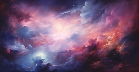 The Orion nebula, stars in orbit. Massive constellation of stars. Digitally enhanced. Elements of backgroundの素材