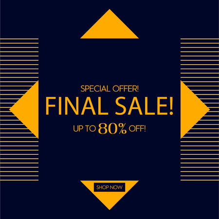 Minimalist design sale banner, creative concept, modern abstract striped background with geometric element.のイラスト素材