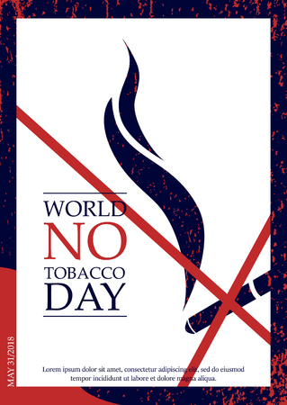 World No Tobacco Day concept poster vector illustration.のイラスト素材