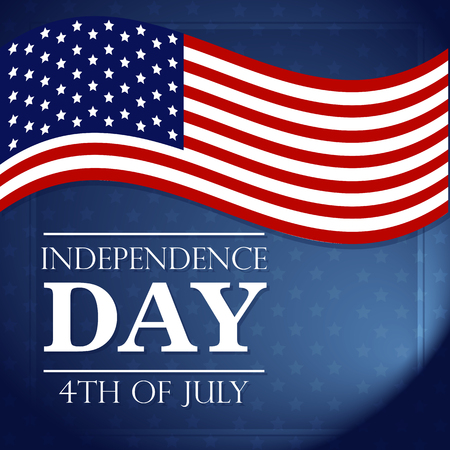 Independence Day greeting card or banner vector illustration.のイラスト素材