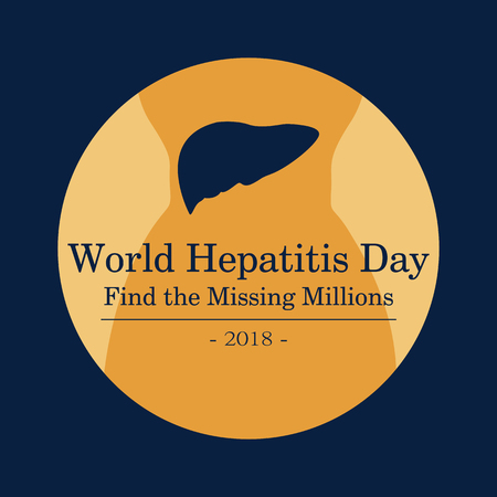 Creative vector abstract illustration for World Hepatitis Day.のイラスト素材