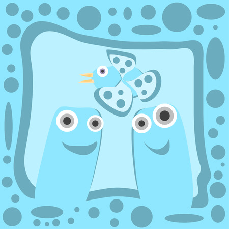 illustration of monstersのイラスト素材