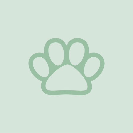 Pet shop illustration with pet paw, vector illustrationのイラスト素材