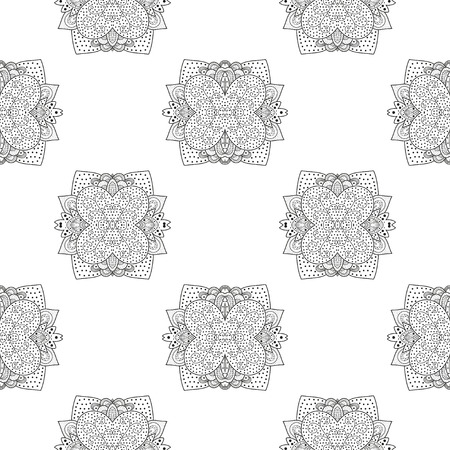Seamless pattern with ornamental round lace pattern, can be used for wallpaperのイラスト素材