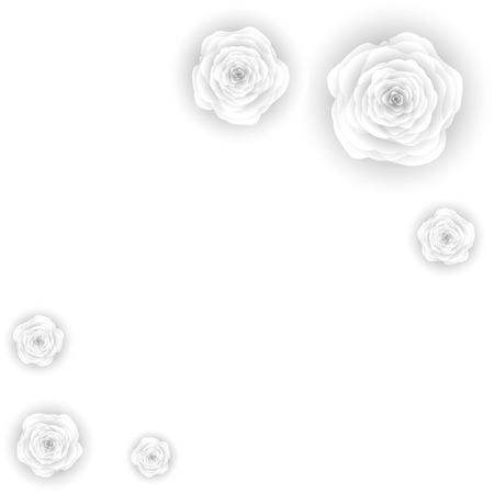 Decorative floral background with flowers of white のイラスト素材