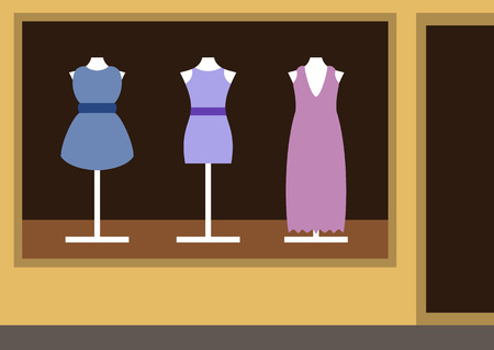 Boutique, women\'s clothing shopのイラスト素材