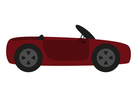 Cartoon car isolated on white backgroundのイラスト素材