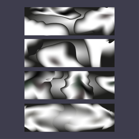 Set of flame banners eps10のイラスト素材