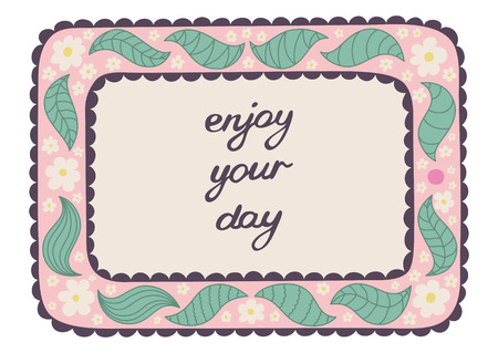 Original tablet with vintage flowersのイラスト素材