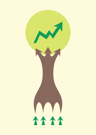 Tree infographic design for office concept of successのイラスト素材