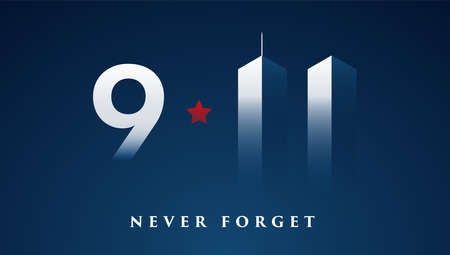 New York, USA - September 3, 2020: 9/11 Patriot Day banner. USA Patriot Day card. September 11,...