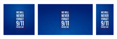 New York, USA - September 3, 2020: 9/11 Patriot Day banner. USA Patriot Day card. September 11,...