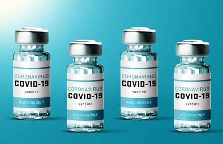 Creative design for Coronavirus vaccine background. Covid-19 corona virus vaccination with vaccine...