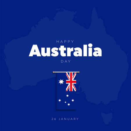 Illustration for Vector illustration of a beautiful background for Happy Australia day. - Royalty Free Image