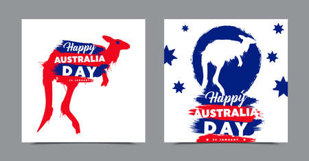Vector illustration of a beautiful background for Happy Australia day.のイラスト素材