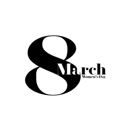 March 8 women's day design. Women's day vector concept design for international woman celebration.Vector illustration. Place for text. Figure eight for greeting card, flyer or brochure template.のイラスト素材