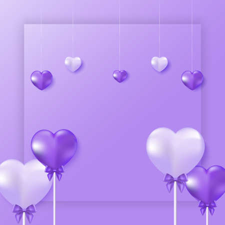 Vector symbols of love for Happy Women's Day, Mother's Day, Valentine's Day, birthday greeting card with space for text.のイラスト素材