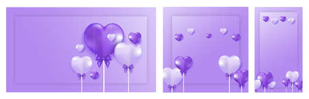 Vector symbols of love for Happy Women's Day, Mother's Day, Valentine's Day, birthday greeting card with space for text.のイラスト素材