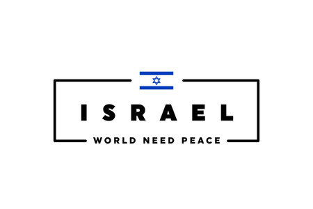 Pray for Israel vector illustration Background. Free Israel flag wallpaper, flyer, banner vector illustrationのイラスト素材