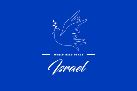 Pray for Israel vector illustration Background. Free Israel flag wallpaper, flyer, banner vector illustrationのイラスト素材