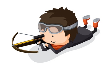 A boy dressed up like a sign of zodiac. Sagittariusのイラスト素材